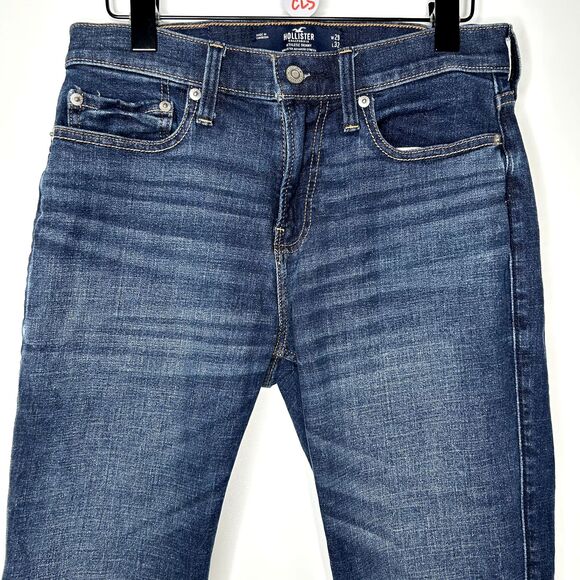 HOLLISTER Athletic Skinny Jeans Mens 29 x 32  Blue Stretch Denim - Picture 7 of 7